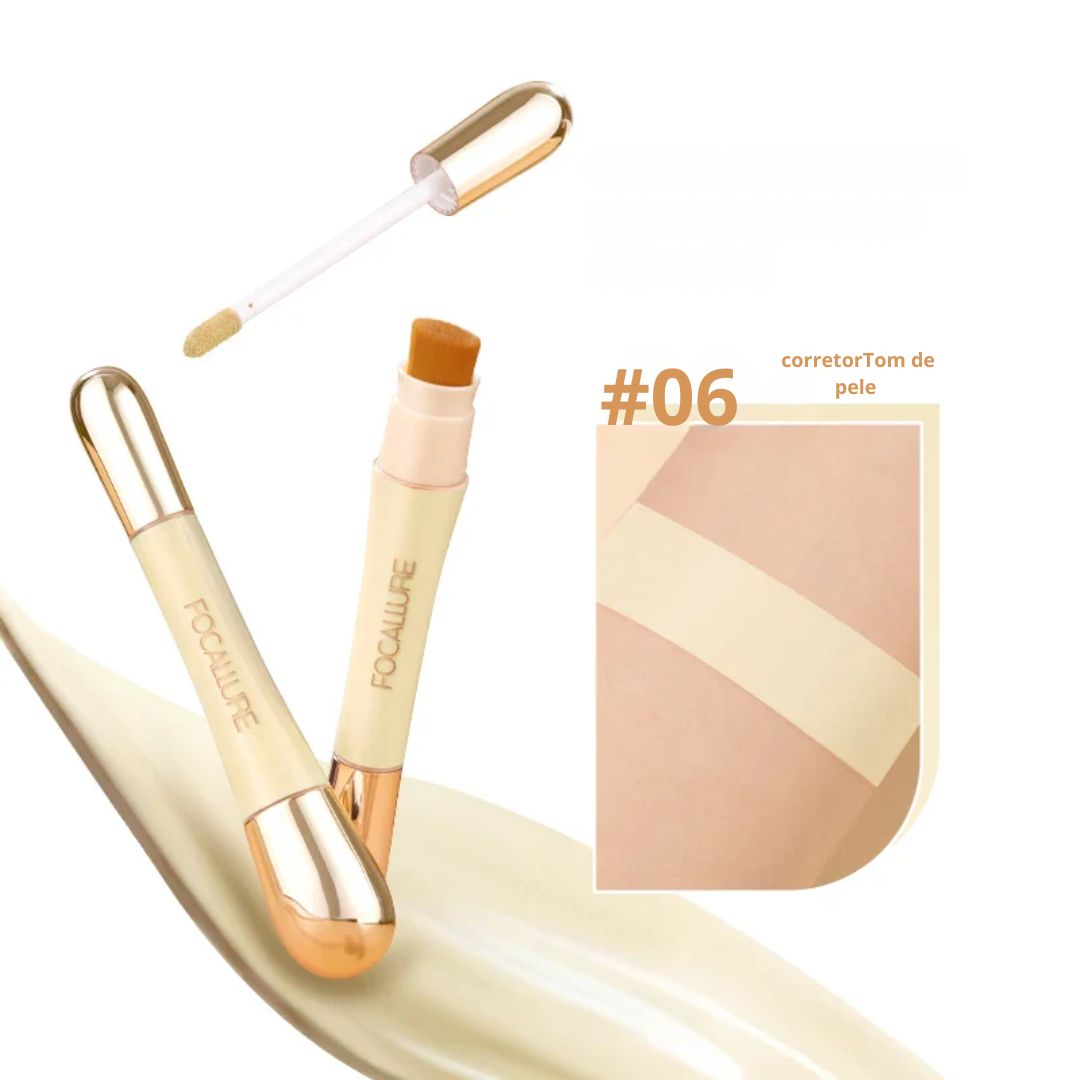 Base líquida Focallure de longa duração com cobertura total para maquiagem facial.