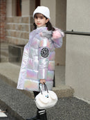 Casaco Infantil de Inverno Lavanda com Capuz – Quente e Cheio de Estilo