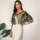 Xale Vintage com Paetês e Renda Bordada – Estilo Anos 1920 para Brilhar em Festas e Eventos Especiais