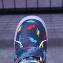 Tênis Infantil com Luz de LED e Estampa de Dinossauro – Colorido e Divertido