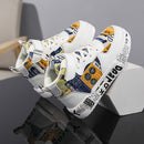 Ténis Infantis Cano Alto Estampado – Antiderrapante, Colorido e Confortável