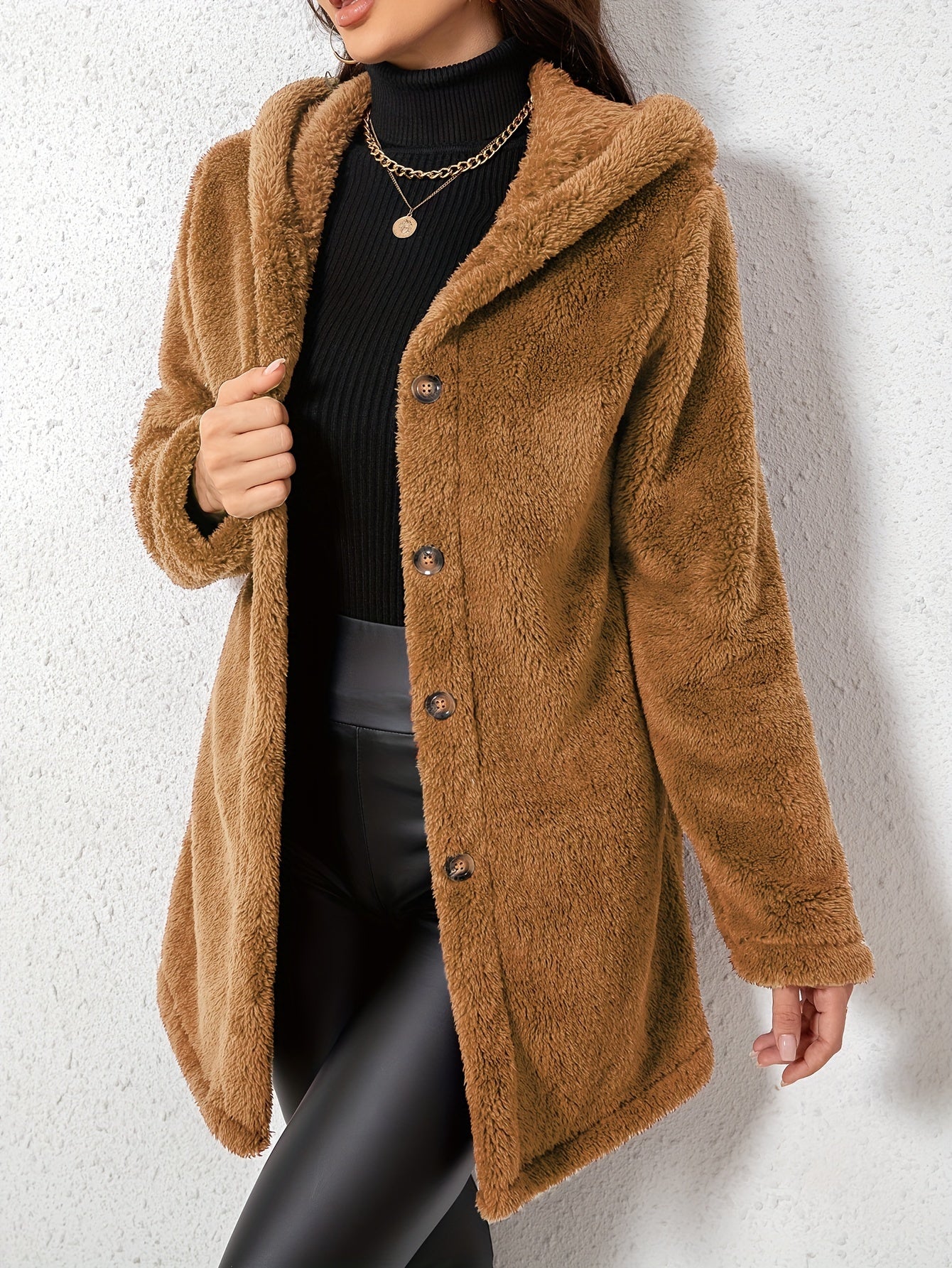 Casaco Feminino Elegante em Fleece – Quente e Confortável