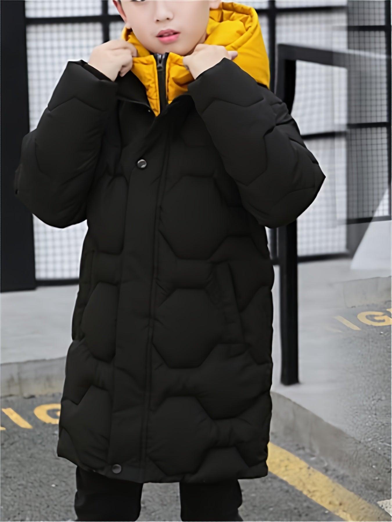 Parka de Inverno Infantil Masculina com Capuz – Quente, Resistente e Estilosa