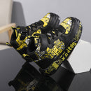 Ténis Infantis Cano Alto Estampado – Antiderrapante, Colorido e Confortável