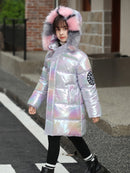 Casaco Infantil de Inverno Lavanda com Capuz – Quente e Cheio de Estilo