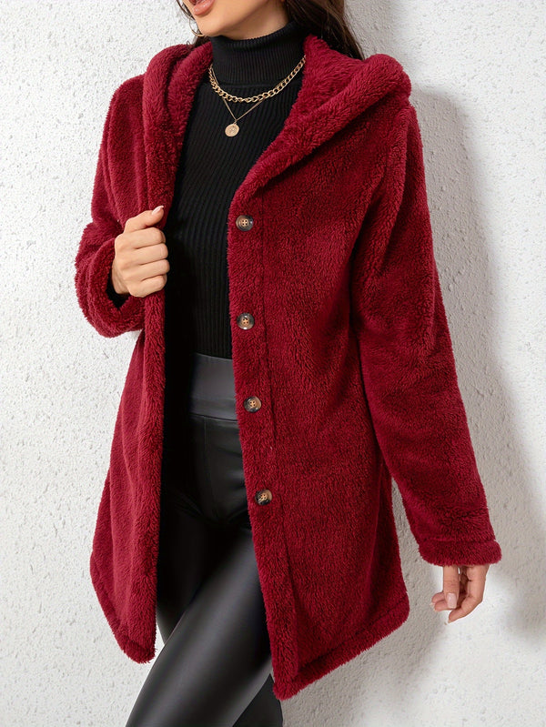 Casaco Feminino Elegante em Fleece – Quente e Confortável