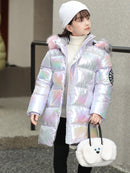 Casaco Infantil de Inverno Lavanda com Capuz – Quente e Cheio de Estilo