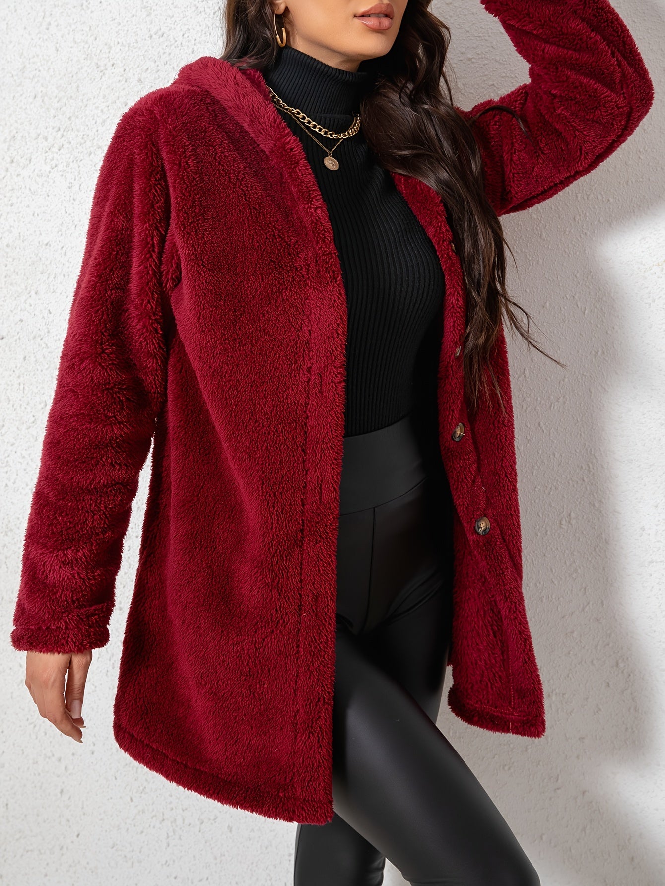 Casaco Feminino Elegante em Fleece – Quente e Confortável