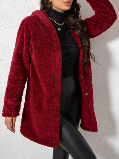 Casaco Feminino Elegante em Fleece – Quente e Confortável