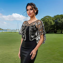 Xale Vintage com Paetês e Renda Bordada – Estilo Anos 1920 para Brilhar em Festas e Eventos Especiais