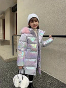 Casaco Infantil de Inverno Lavanda com Capuz – Quente e Cheio de Estilo