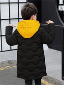 Parka de Inverno Infantil Masculina com Capuz – Quente, Resistente e Estilosa