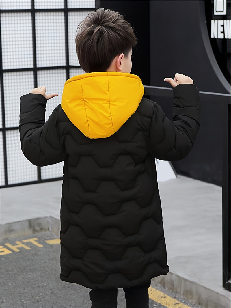 Parka de Inverno Infantil Masculina com Capuz – Quente, Resistente e Estilosa