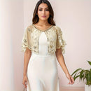 Xale Vintage com Paetês e Renda Bordada – Estilo Anos 1920 para Brilhar em Festas e Eventos Especiais