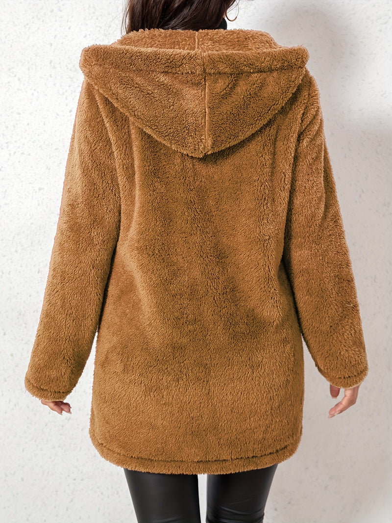 Casaco Feminino Elegante em Fleece – Quente e Confortável
