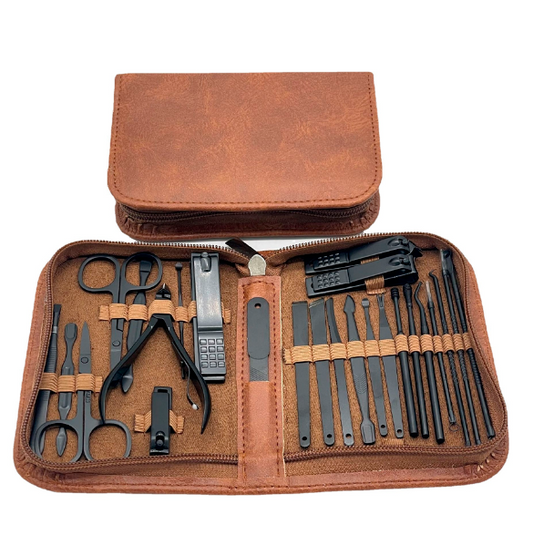 Kit Profissional MenCare 25 em 1 [MATERIAL EM AÇO CIRÚRGICO