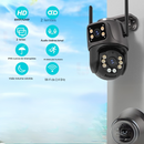 Câmera PTZ 4K HD 8MP com Wi-Fi: Vigilância Inteligente com Rastreamento Automático e Lente Dupla.