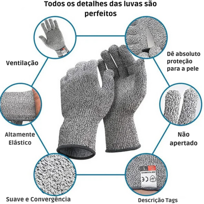 Luvas de Proteção Grau 5: Resistência a Cortes, Arranhões e Conforto para Jardineiros e Vidraceiros