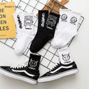 Meias de algodão Harajuku Grafite Devil