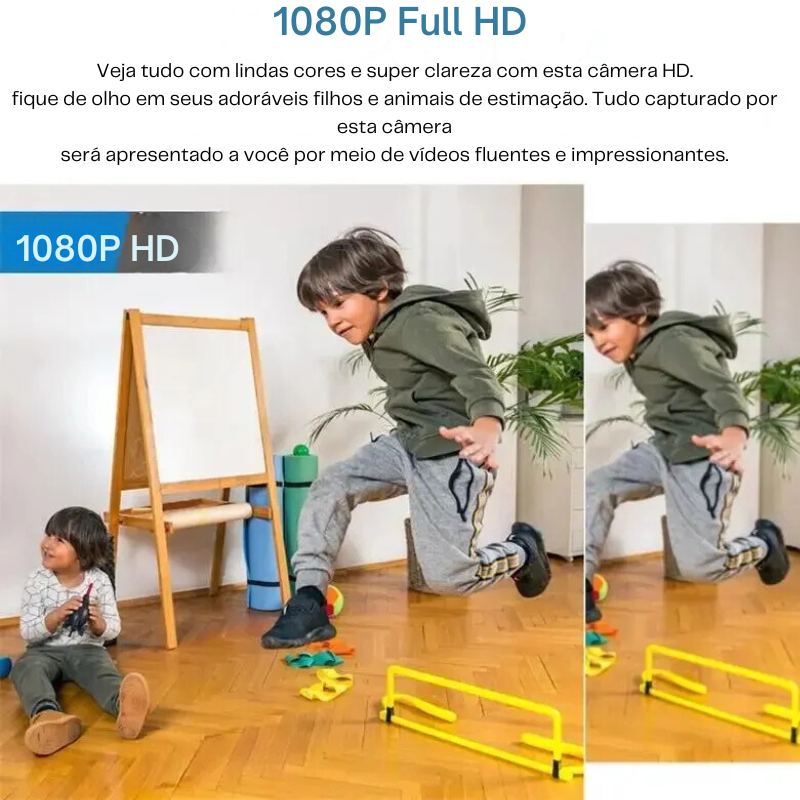 Mini Câmera WiFi 1080P HD Com Visão Noturna.