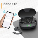 Fone de ouvido com microfone TWS Sports HiFI Estéreo à prova d'água.
