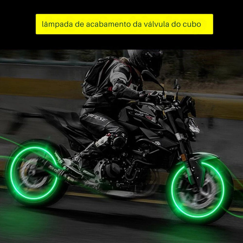 4 peças led luzes de roda acessórios para bicicleta carro motocicleta à prova d'água.