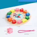 Brinquedos de madeira Montessori para bebês de 1, 2, 3 anos.