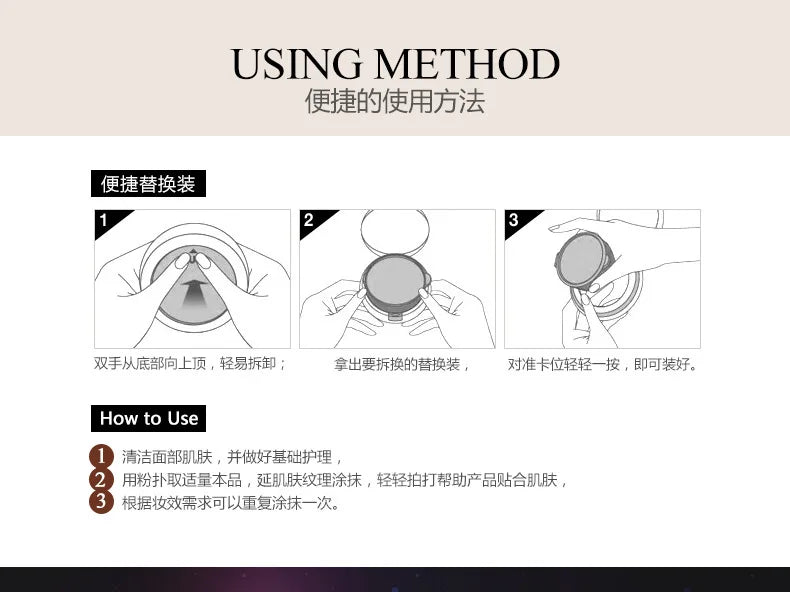 BIOAQUA Air Cushion BB Cream Brighten Concealer Moisturizer Foundation Face Whitening Makeup Facial Base Perfect Cover Cosmetics