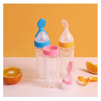 Mamadeira de silicone para treinamento de recém-nascidos, colher de cereal de arroz.