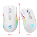 Mouse Gamer Sem Fio RGB Ergonômico com 7 Botões Programáveis