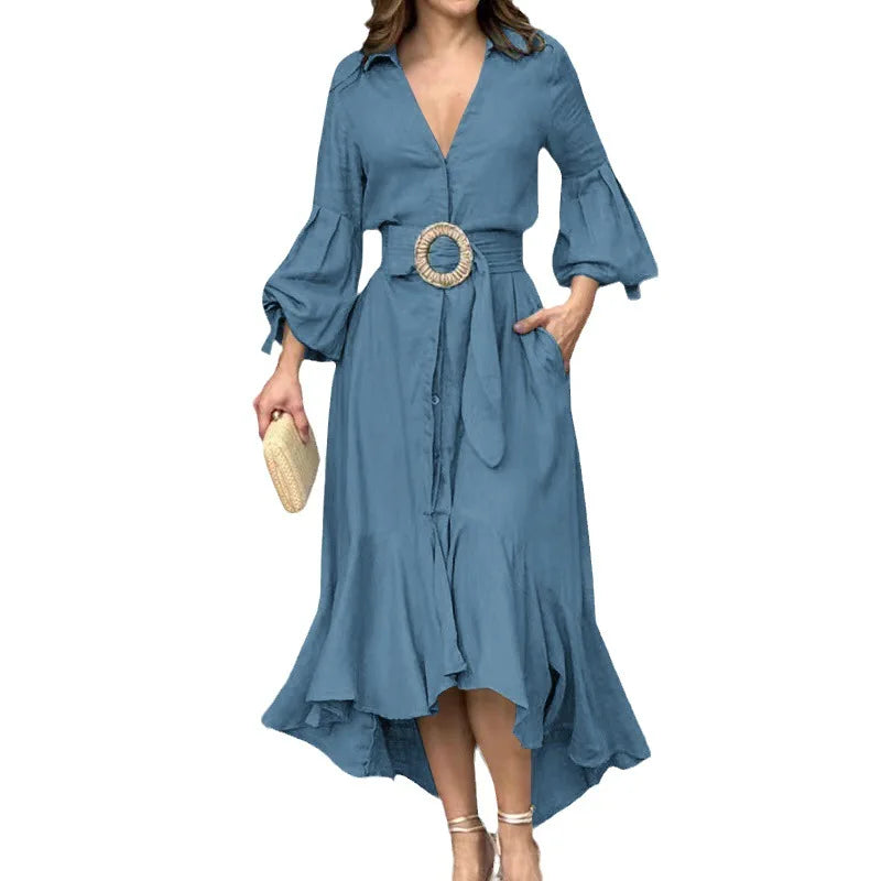 Vestido Elegânce Naupang-stilo Casual com Toque Sofisticado.