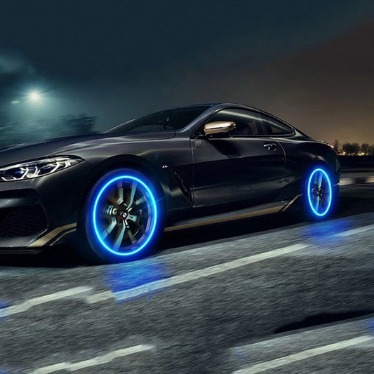 4 peças led luzes de roda acessórios para bicicleta carro motocicleta à prova d'água.