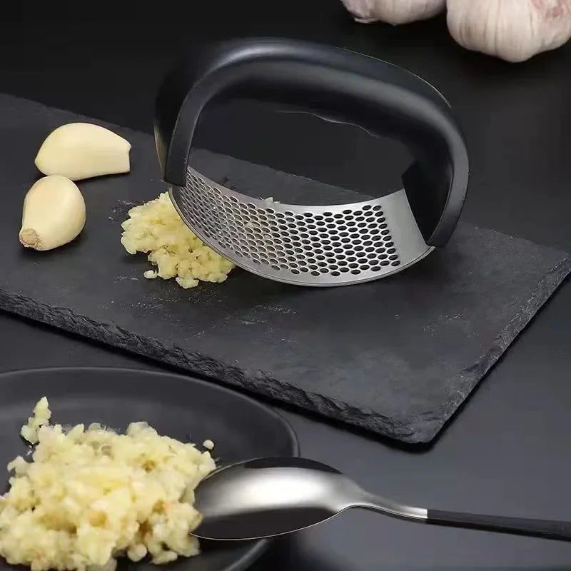 Triturador de alho manual, anel preto cortador de vegetais .