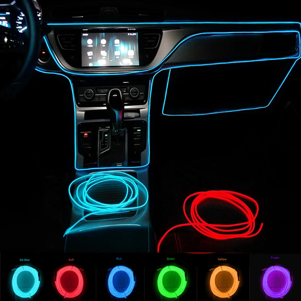 Fita Led Neon Automotivo Sucesso decorativas para interior de carro.