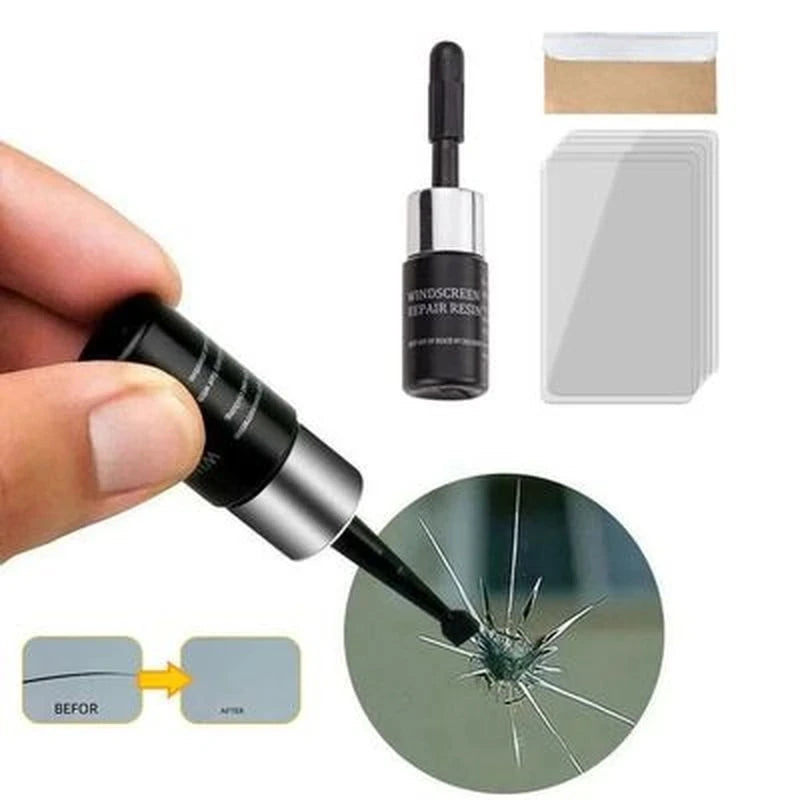 Líquido Reparador para Rachadura de Vidro Automotivas.