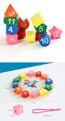 Brinquedos de madeira Montessori para bebês de 1, 2, 3 anos.