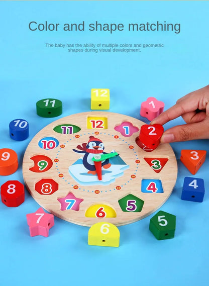 Brinquedos de madeira Montessori para bebês de 1, 2, 3 anos.