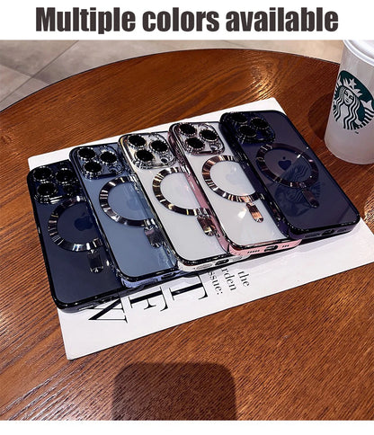 Revestimento TPU para Iphone com Protetores de Lente e Carga por Indução - MegaSafe.
