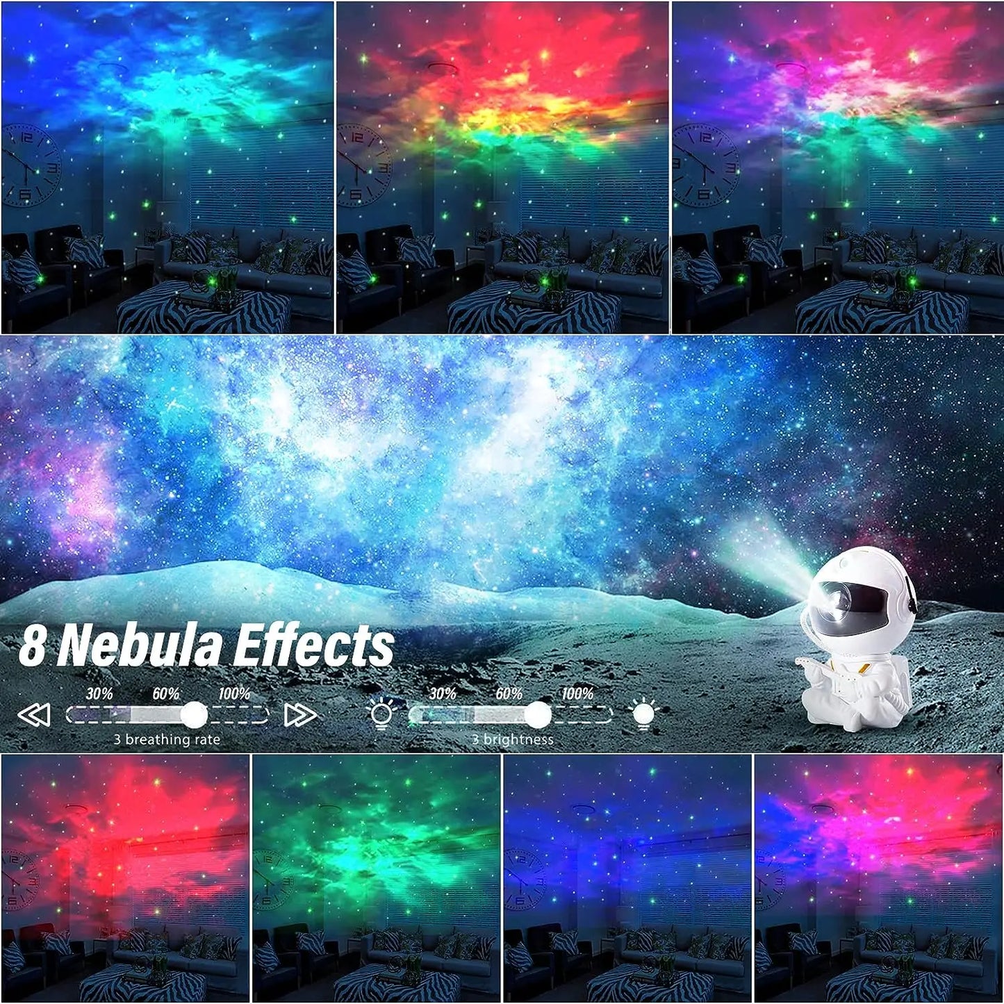 Projetor Astronauta de Galáxia Led - SpaceVision