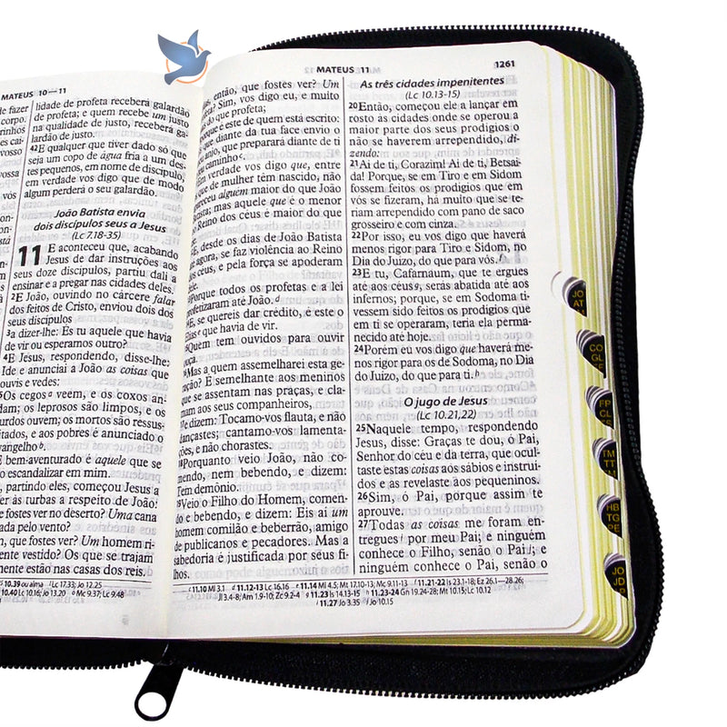 Bíblia Sagrada LG Grande Almeida ARC Zíper Preto.