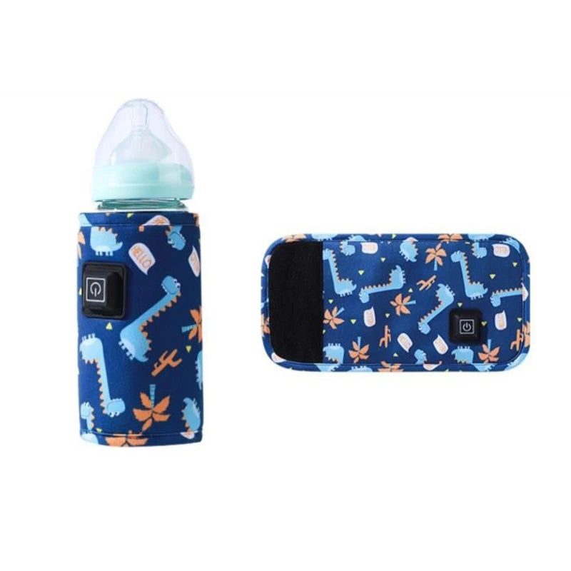 Mamadeira infantil com capa aquecida de leite materno,.