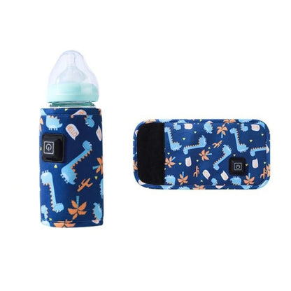 Mamadeira infantil com capa aquecida de leite materno,.