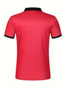 Camisa masculina polo listrada com estampa digital 3D manga curta