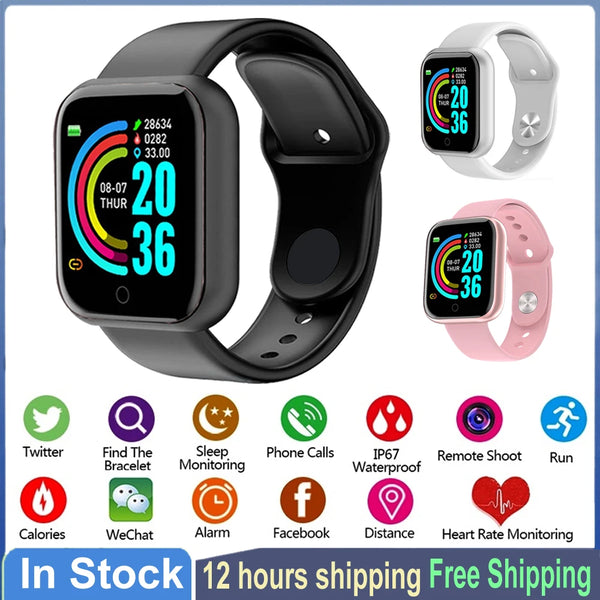 D20Pro Smart Watch Bluetooth Fitness Tracker Sports Watch Heart Rate Monitor Blood Pressure Smart Bracelet Watches for men women