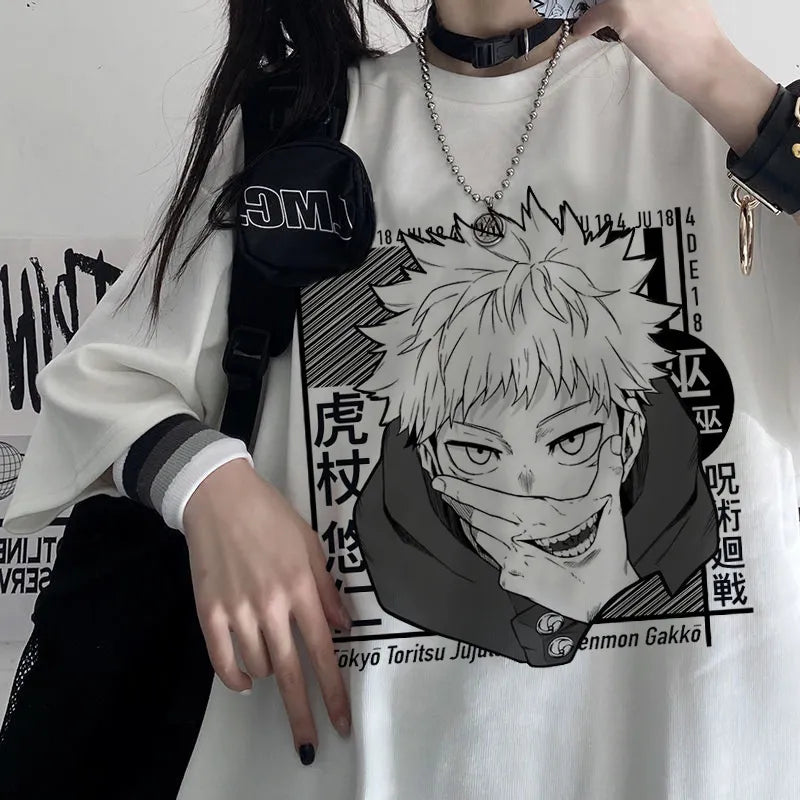 Camiseta Jujutsu Kaisen: Estilo Anime Unissex