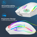 Mouse Gamer Sem Fio RGB Ergonômico com 7 Botões Programáveis