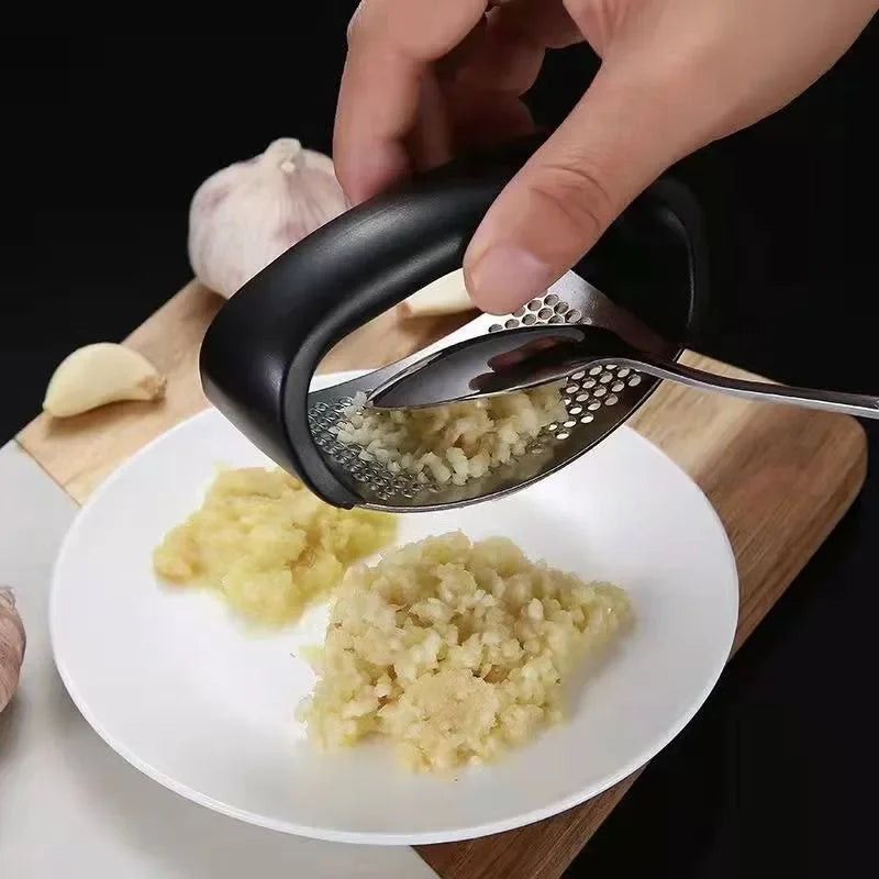 Triturador de alho manual, anel preto cortador de vegetais .