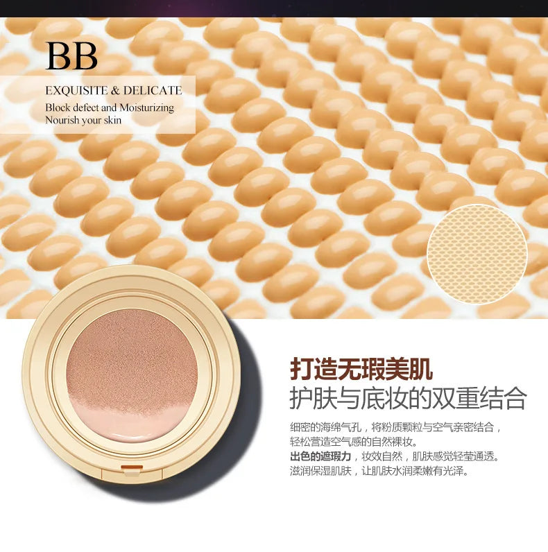 BIOAQUA Air Cushion BB Cream Brighten Concealer Moisturizer Foundation Face Whitening Makeup Facial Base Perfect Cover Cosmetics
