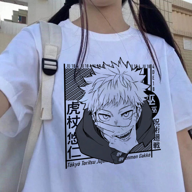 Camiseta Jujutsu Kaisen: Estilo Anime Unissex