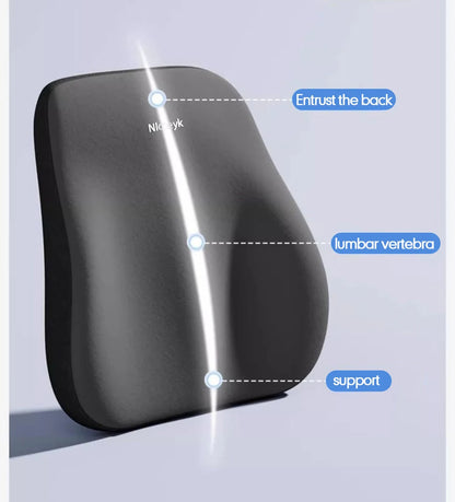 Apoio Lombar e de Pescoço em Espuma de Memória – Conforto Ergonômico para Viagens